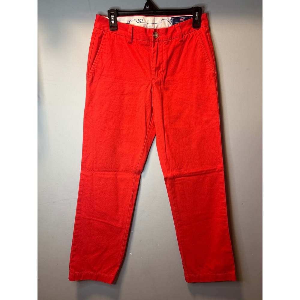 Vineyard Vines Mens Slim Fit Breaker Pant Red Chino Trousers 28x30